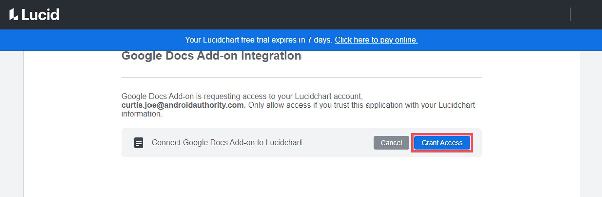 grant lucidchart access