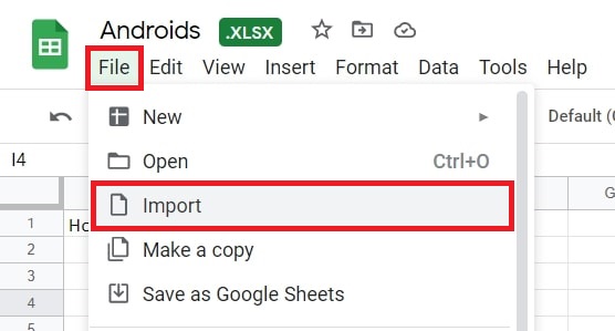 import excel file