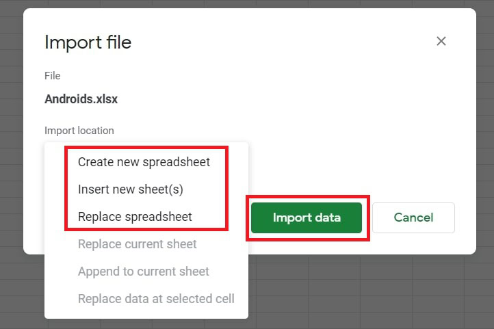 import options drive