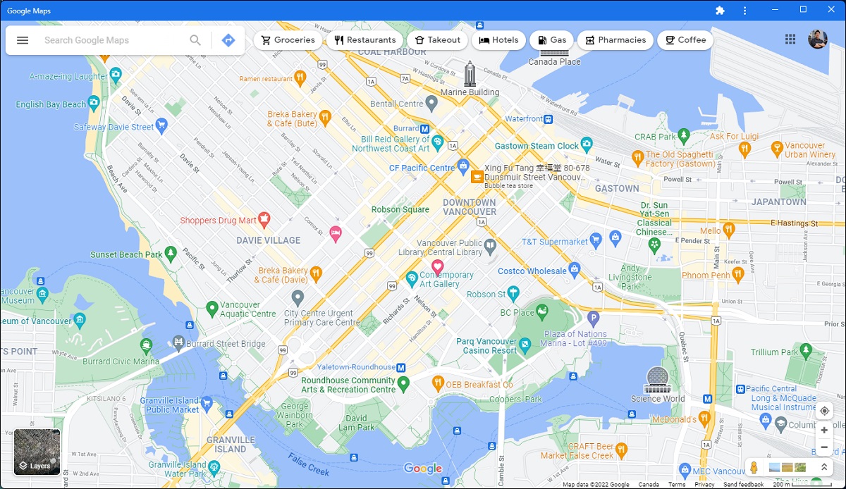 rotate a google map on pc or mac 1
