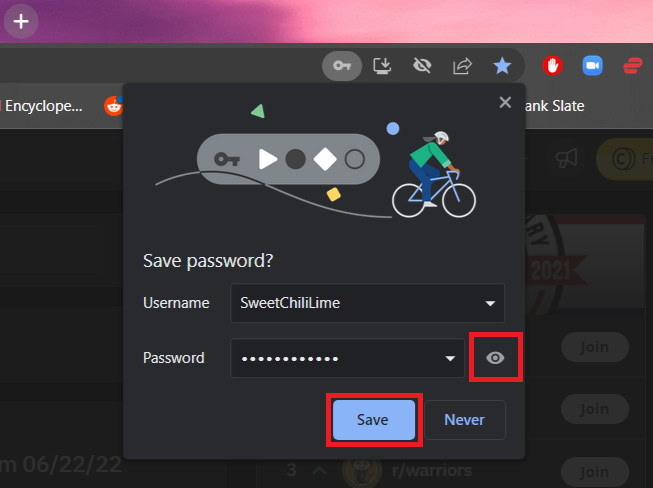 save password chrome
