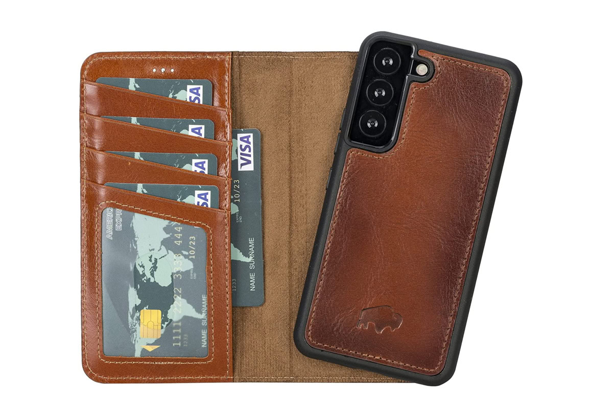 blackbrook wallet natural leather case with four card slots