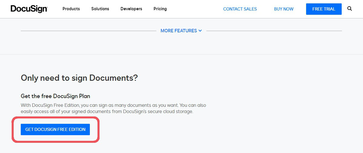 signing up for docusign