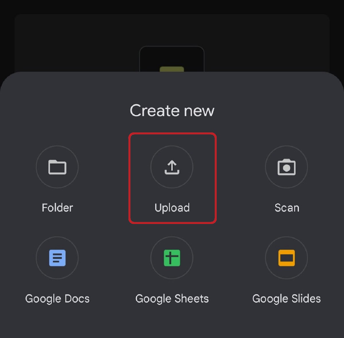 uploading files to google drive from phone 2