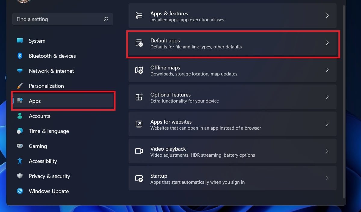 windows 11 default apps