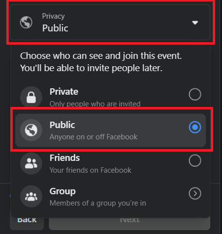 facebook public event