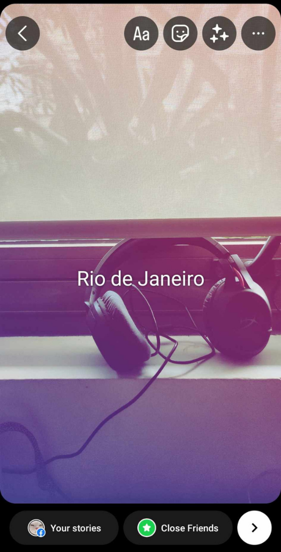 Instagram story edit Rio de janeiro filter