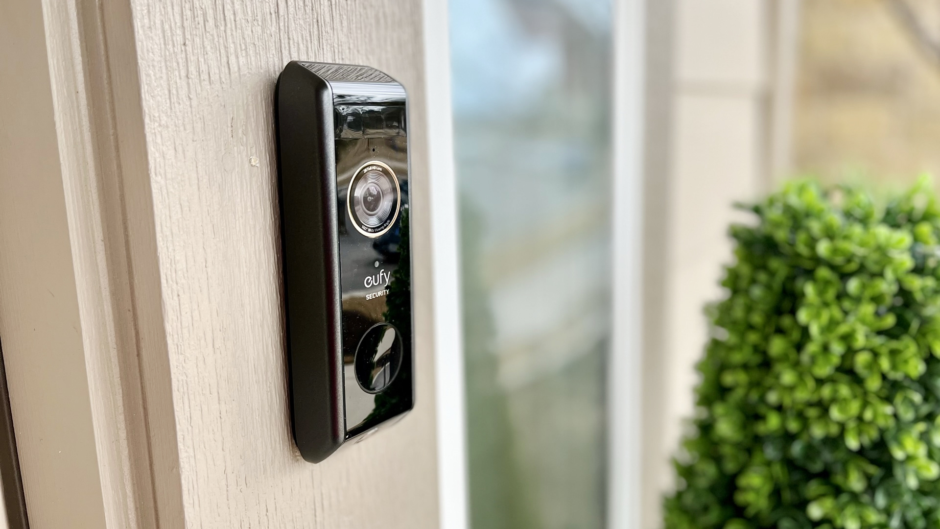 A side angle of the Eufy Video Doorbell Dual