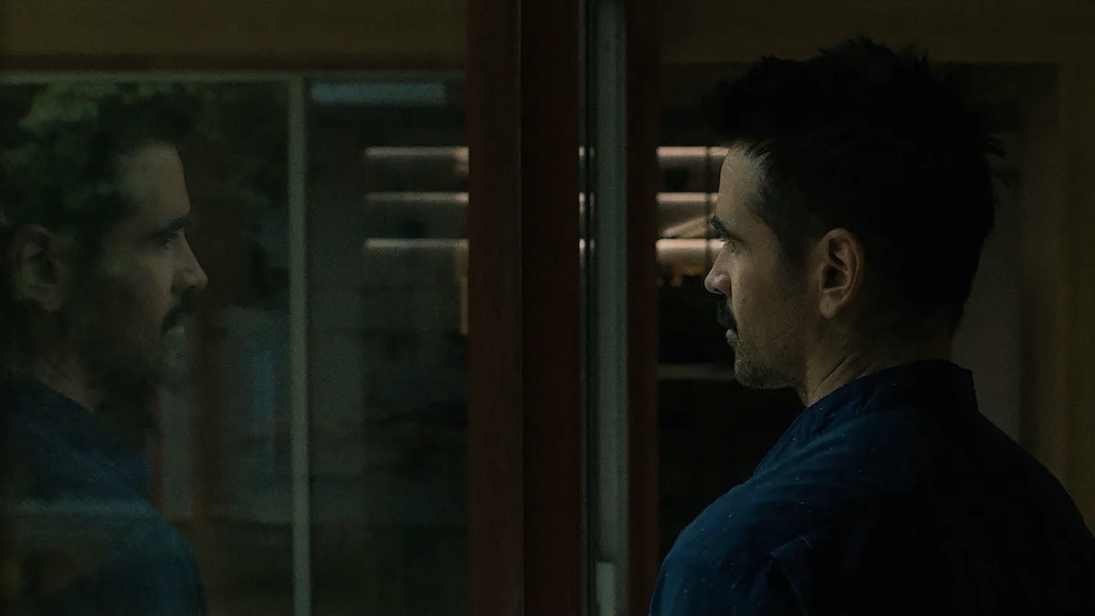 Colin Farrell looks at his own reflection in After Yang - best new streaming movies