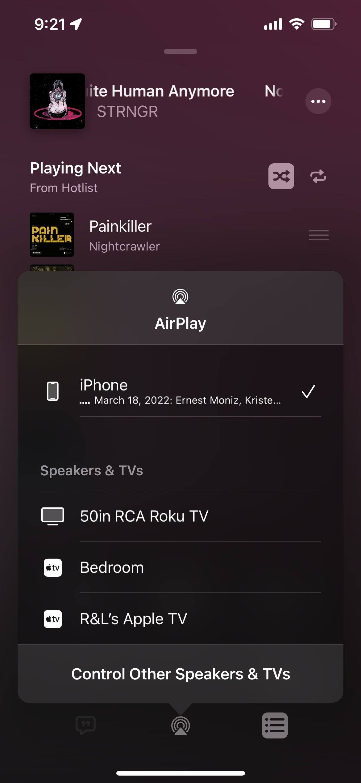 AirPlay in Apple Music