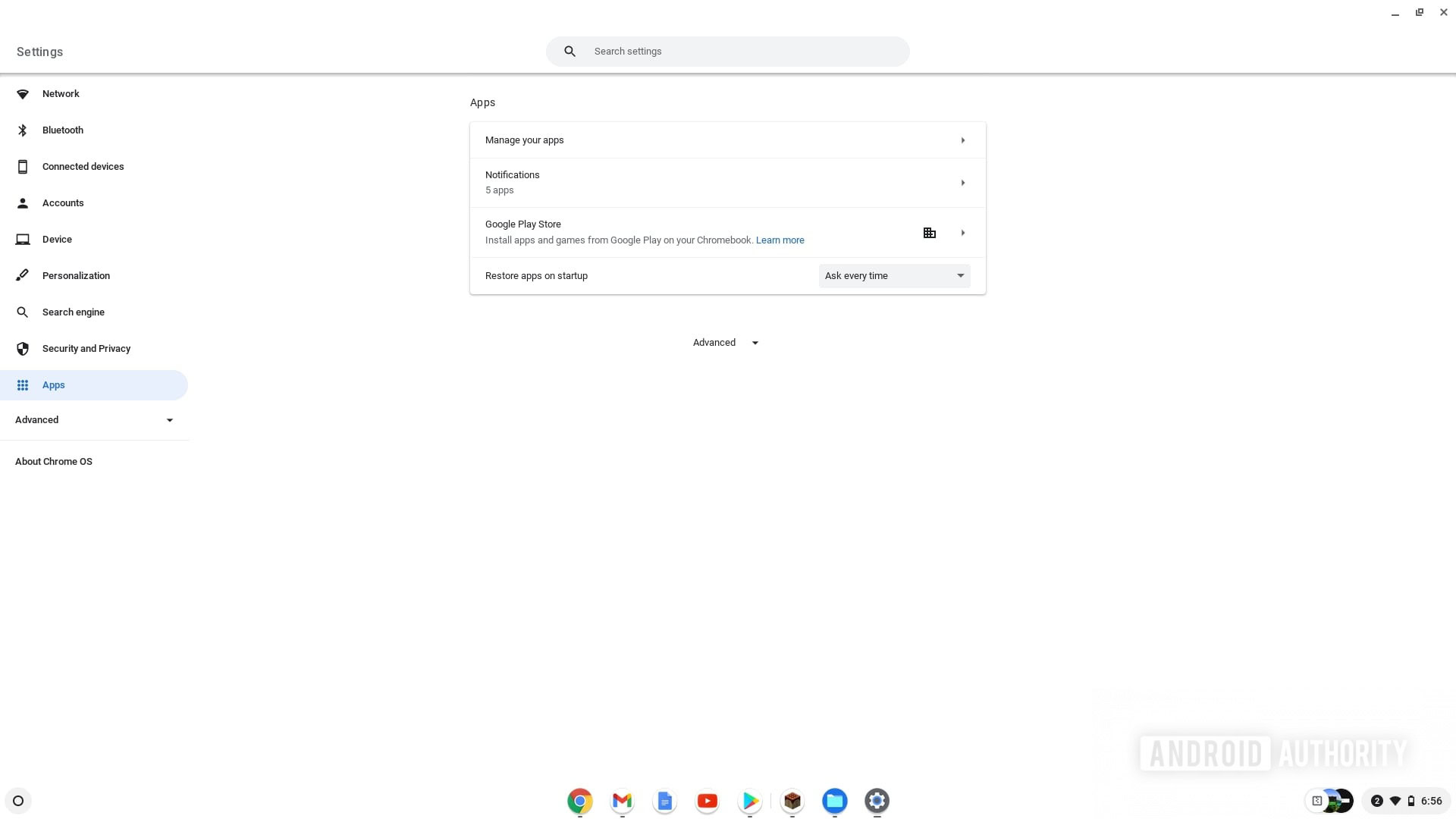 Chromebook Play Store habilitado