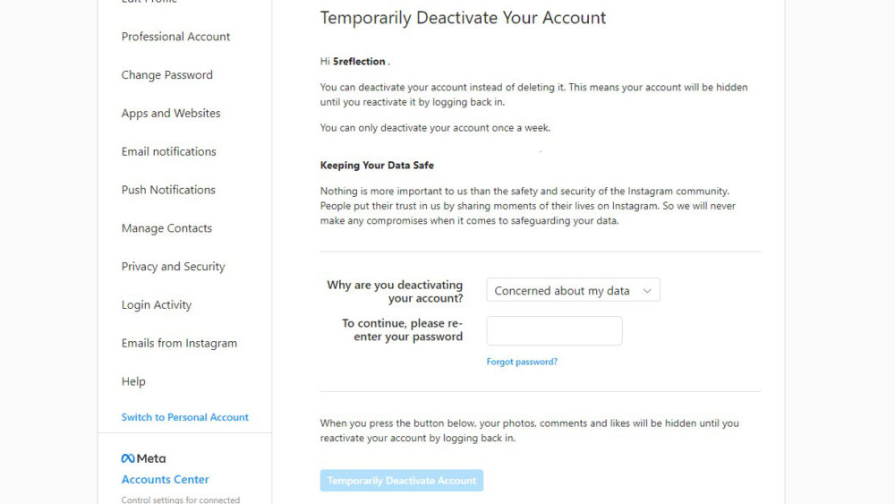 Instagram Reel Closure