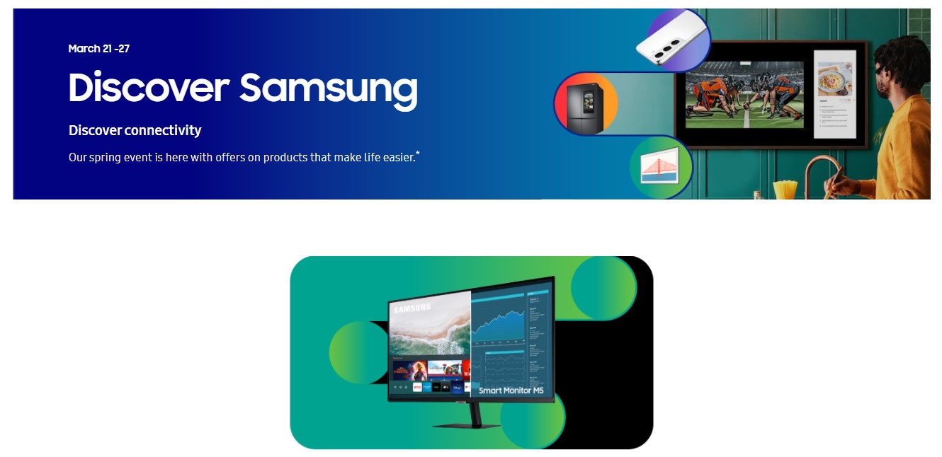 Discover Samsung Landing Page