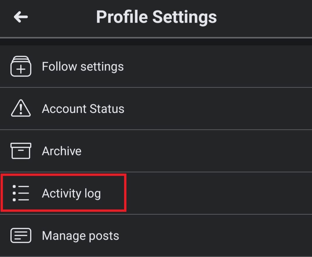 Facebook profile settings mobile