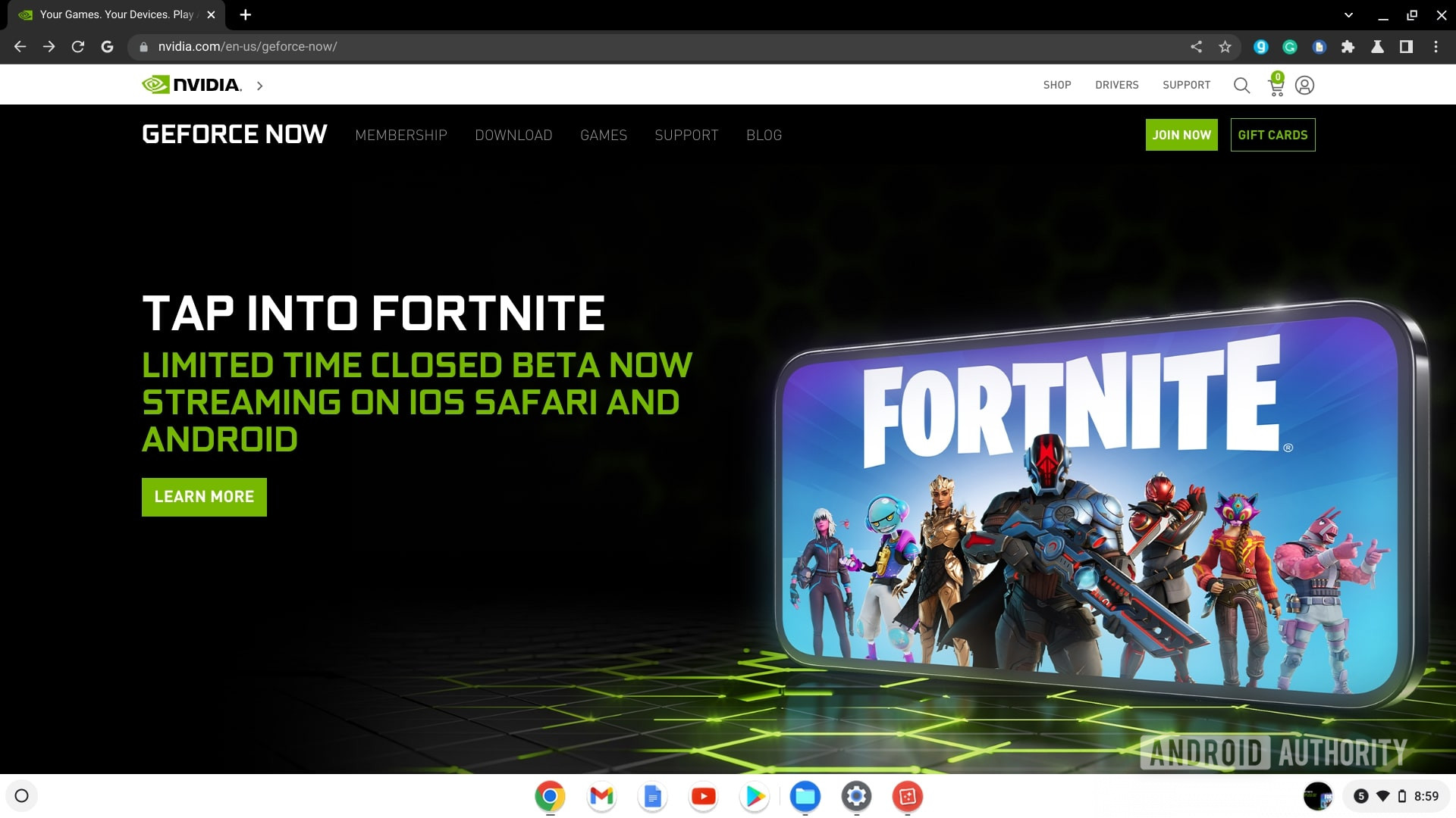 Fortnite Nvidia GeForce Now
