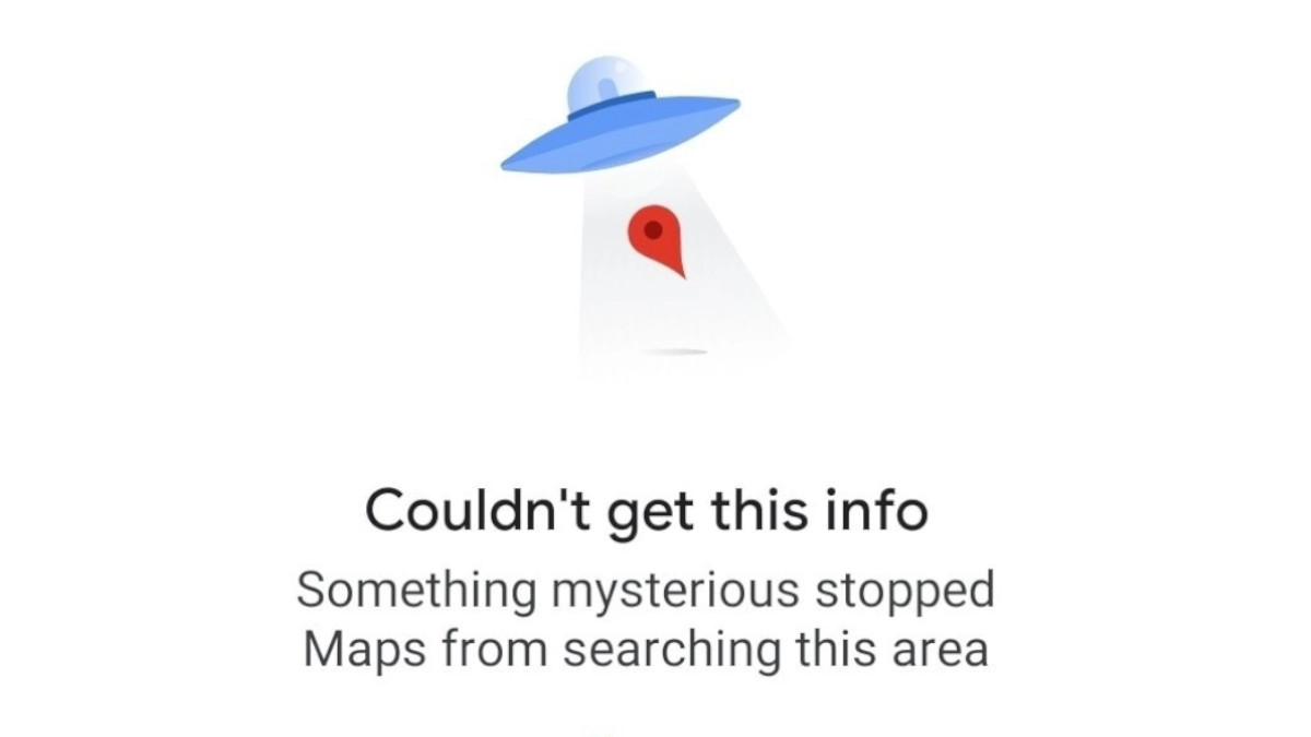 Google Maps Error message