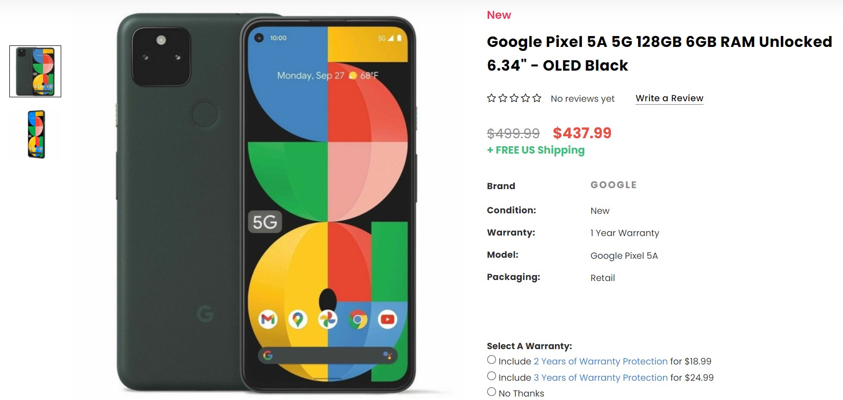 Google Pixel 5a Dailysteals Deal