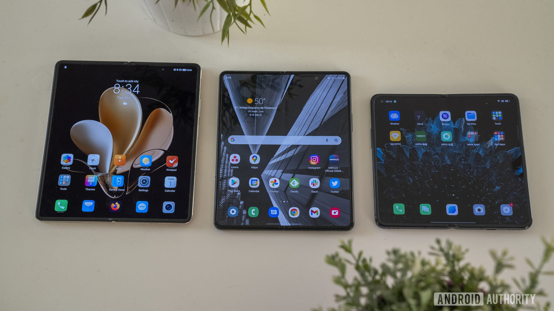 HONOR Magic V With Samsung Galaxy Fold 3 and OPPO Find N