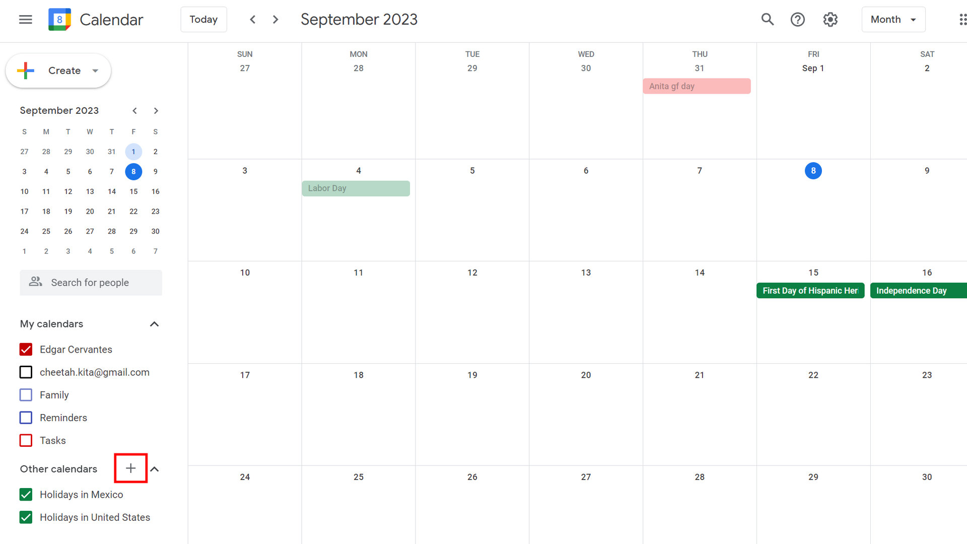 How to create a new calendar in Google Calendar (1)