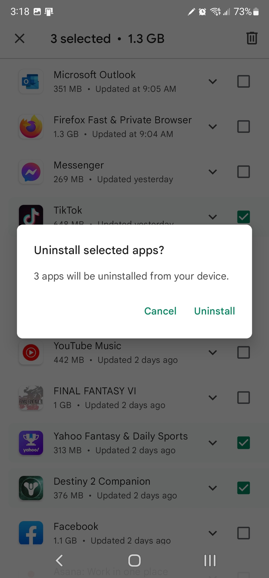 How to delete apps using the Play Store on Samsung Galaxy S22 Ultra 3