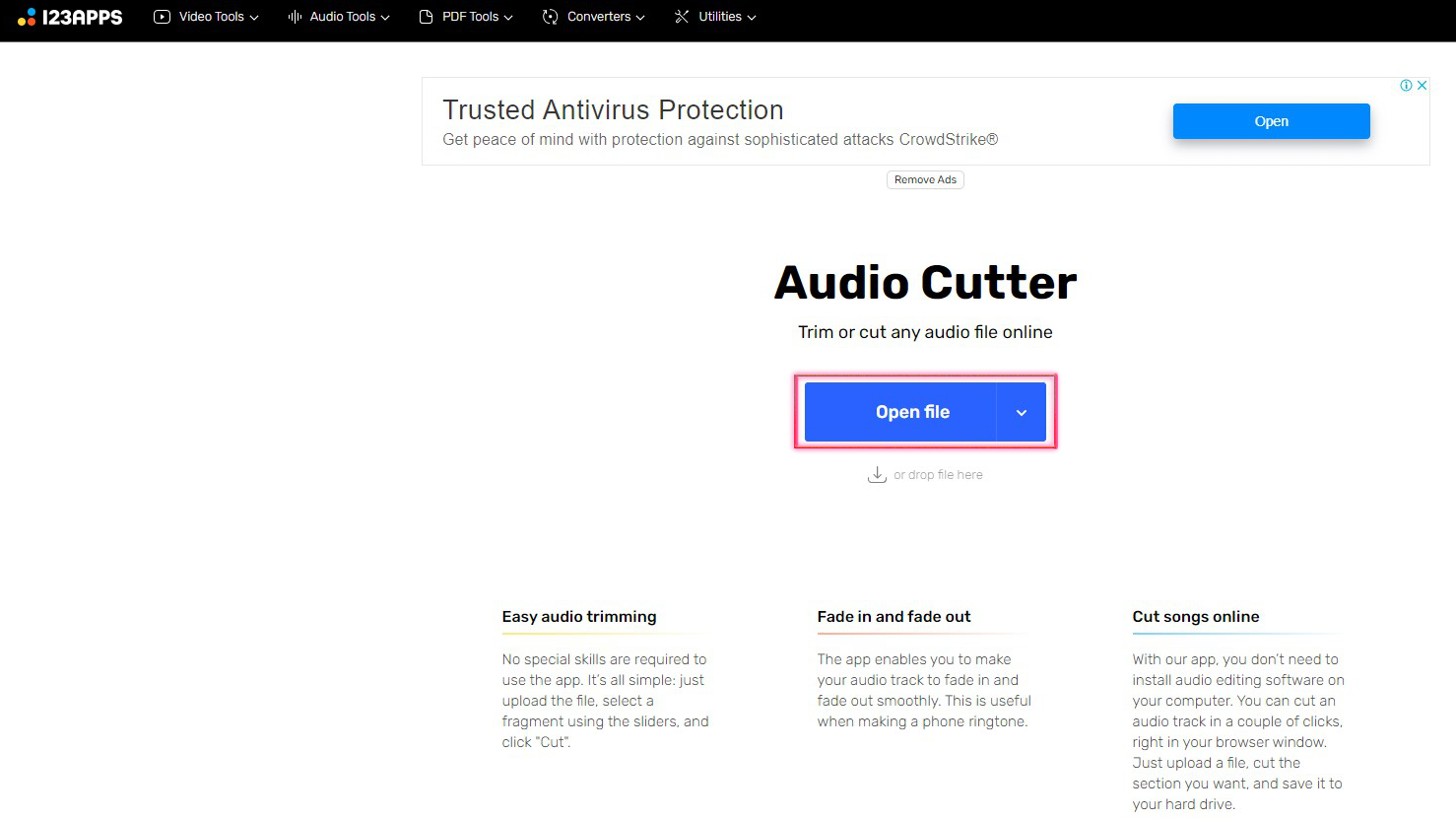How to trim audio using mp3cut 1