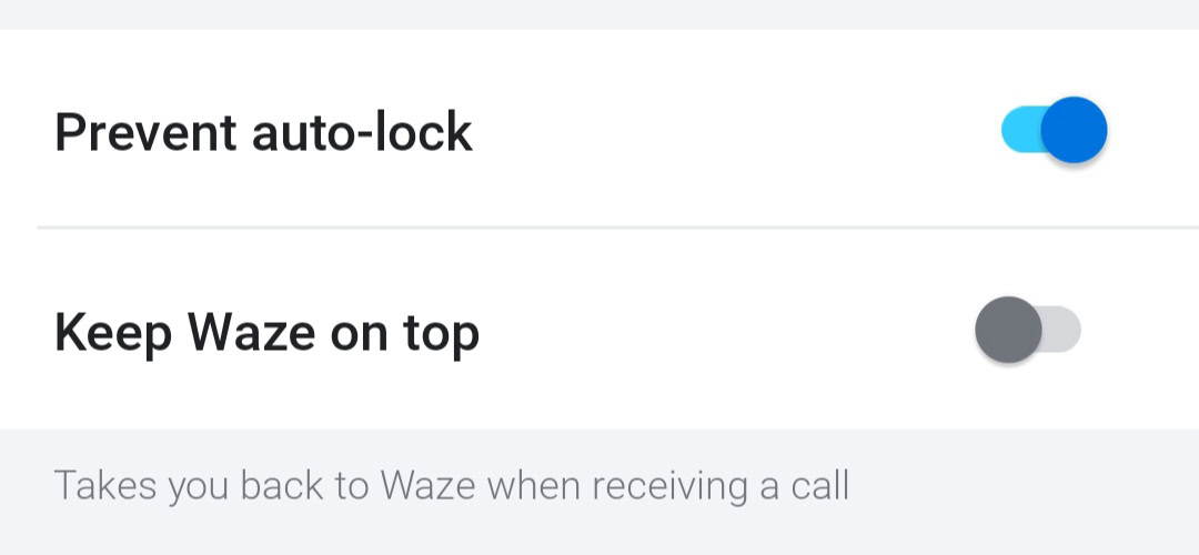Keep Waze on top