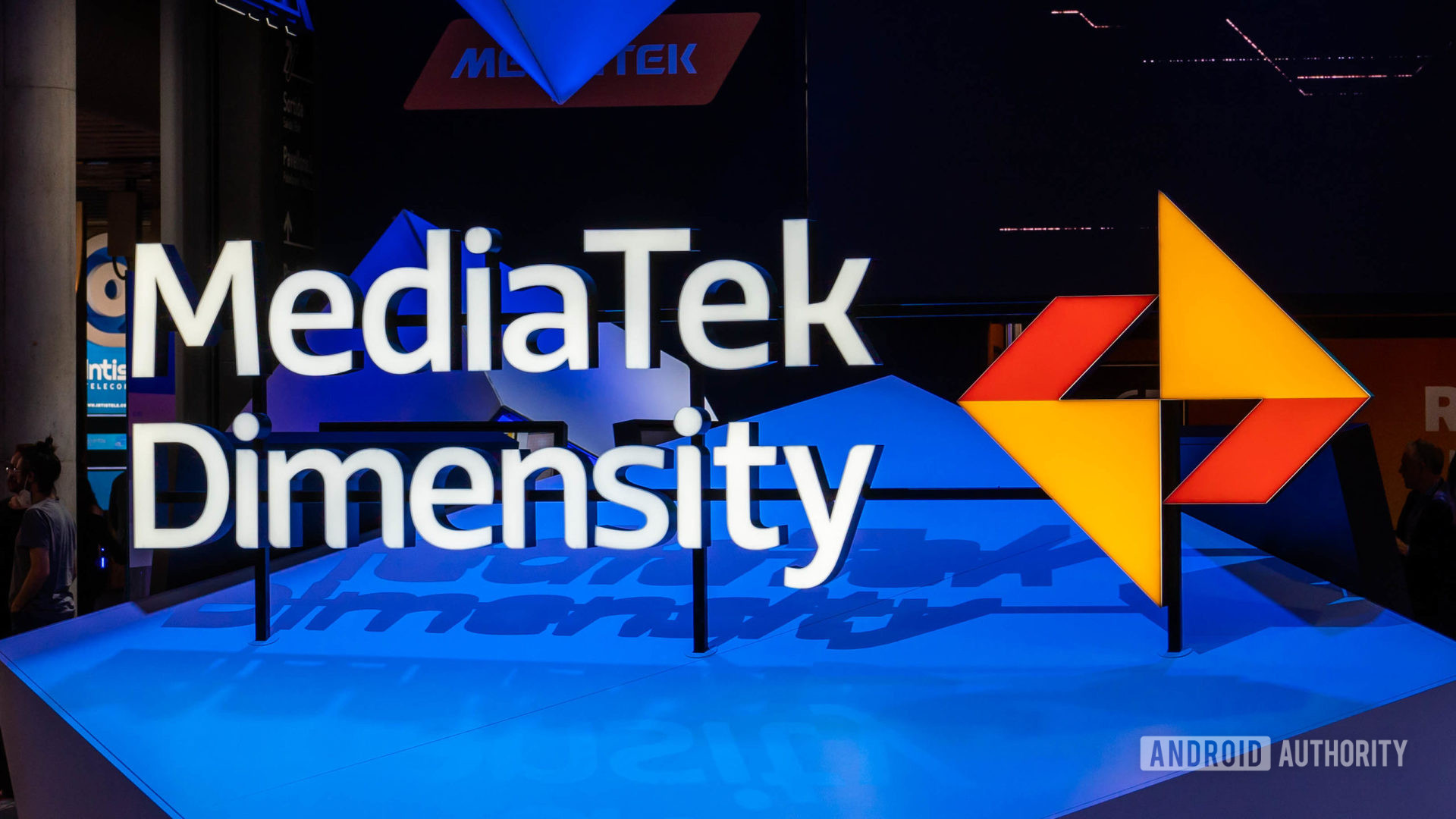 Logotipo de MediaTek Dimensity en el MWC