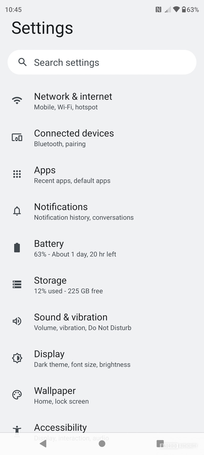 Motorola edge plus 2022 settings screen