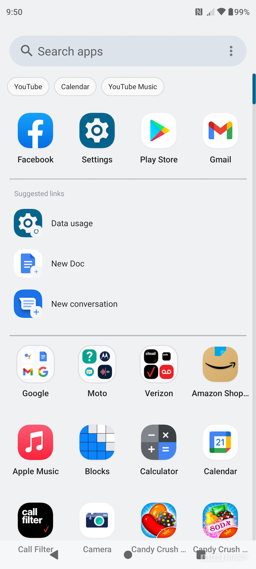 Motorola edge plus 2022 app drawer
