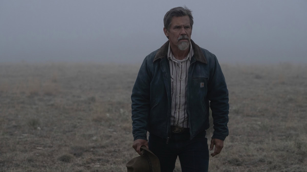 Josh Brolin as Royal Abbott in a foggy field in Outer Range - new on amazon prime video in april