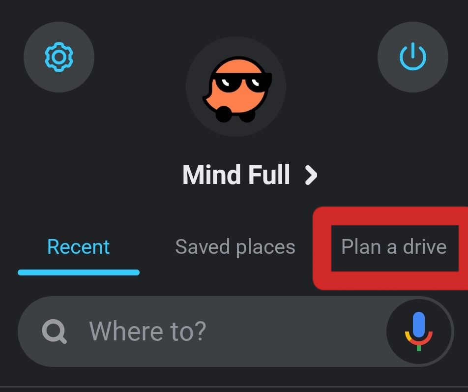 Plan a drive Waze