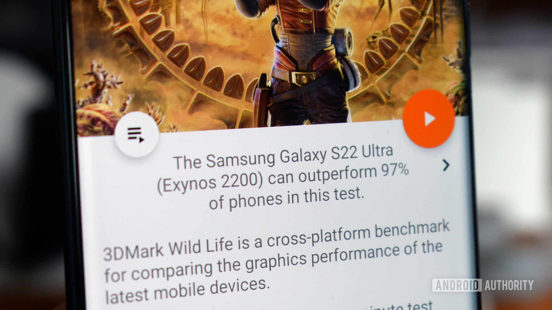 Samsung Galaxy S22 Ultra 3DMark benchmark