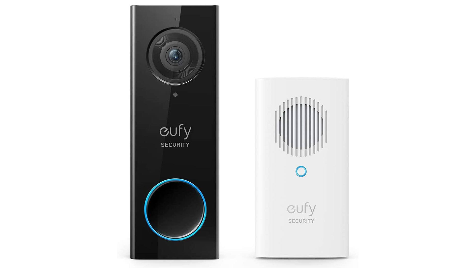 The Eufy 1080p Video Doorbell with its chime module
