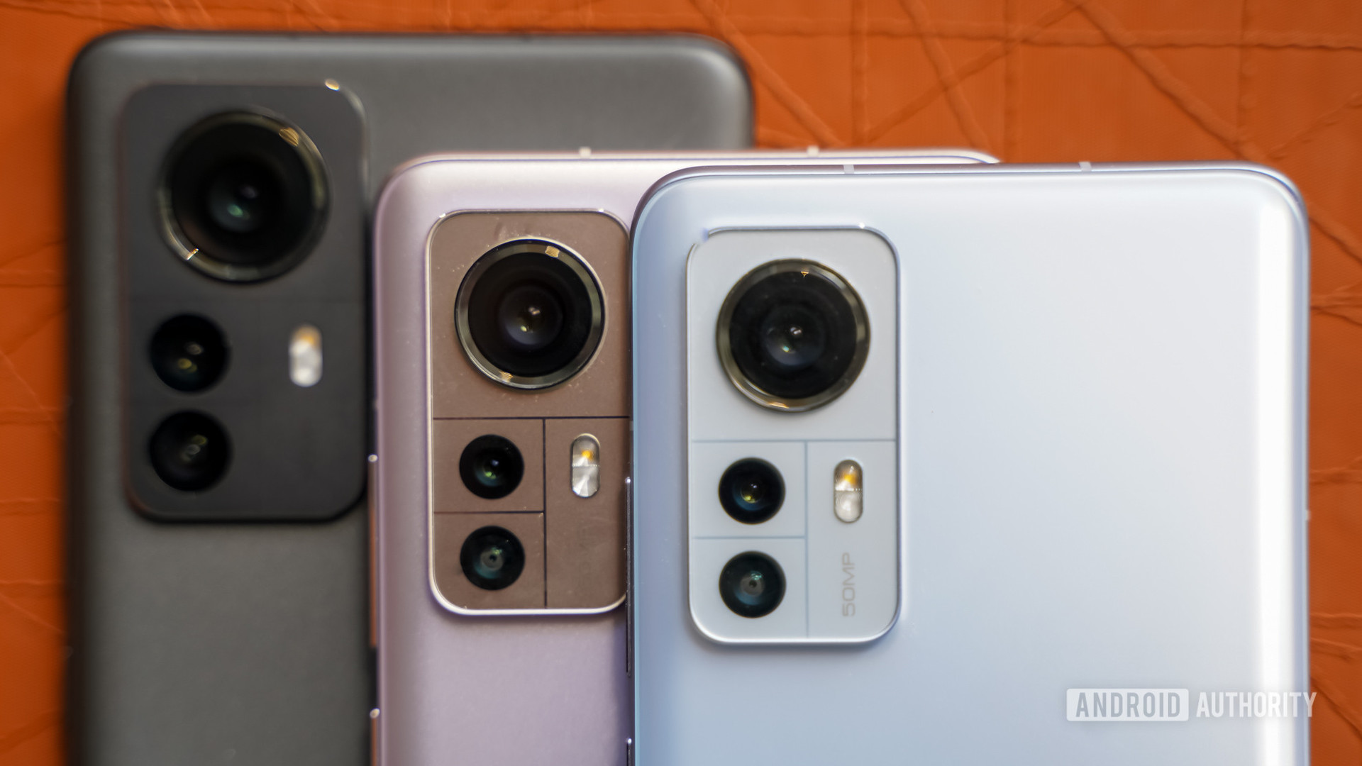 Xiaomi 12 series camera modules closeup