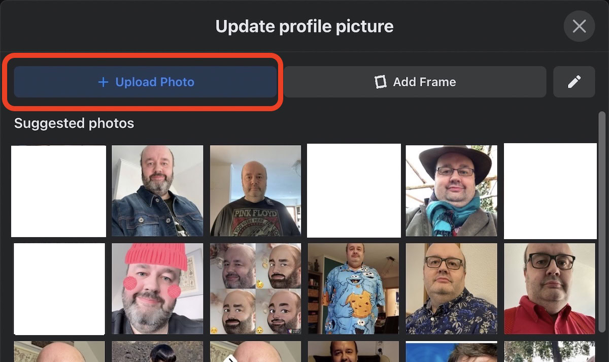 add facebook profile picture