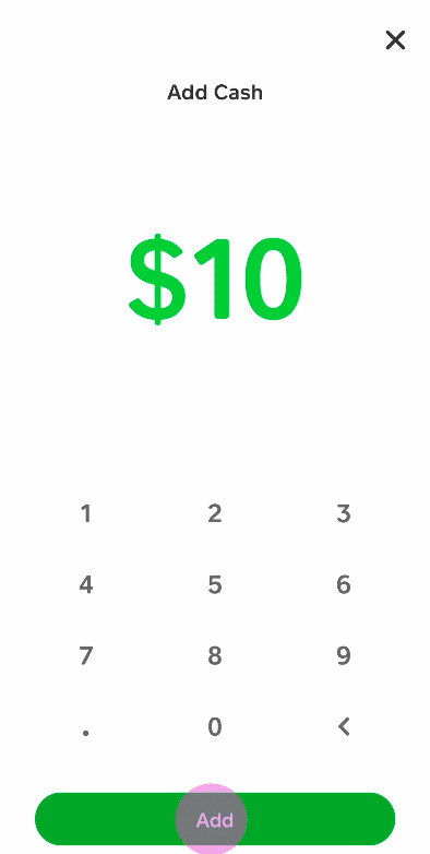 cash app select amount to add 2