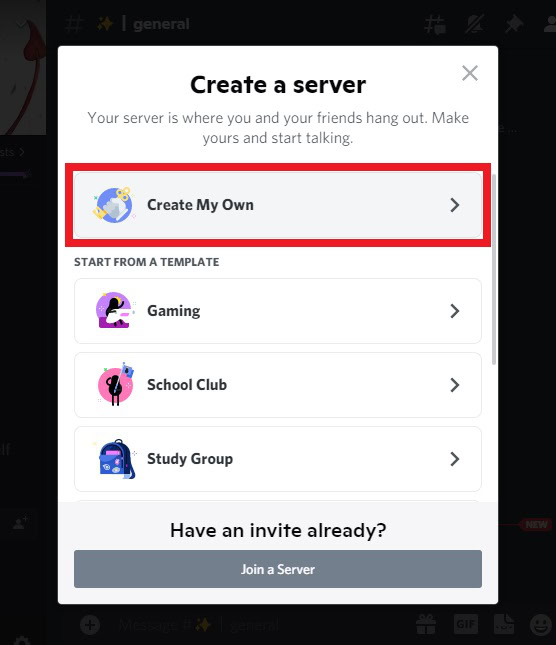 create my own server