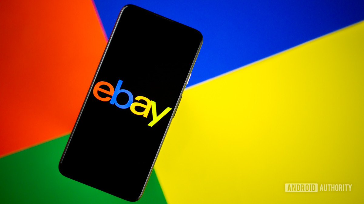 eBay logo on a phone screen stock photo — How do I sell my used phone?