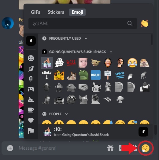 emojis in discord location