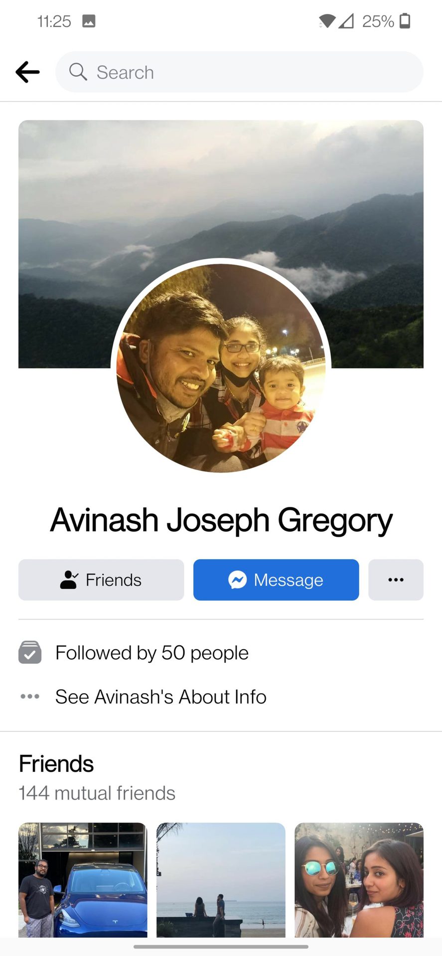 facebook app unfriend someone profile view