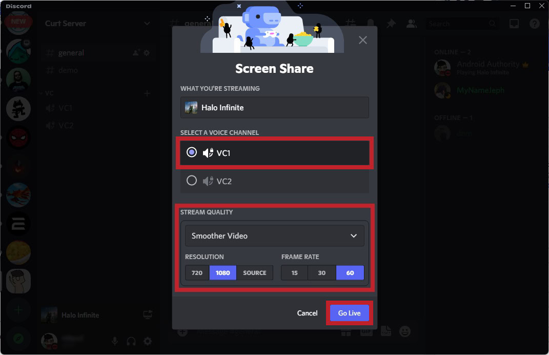 go live on discord gaming