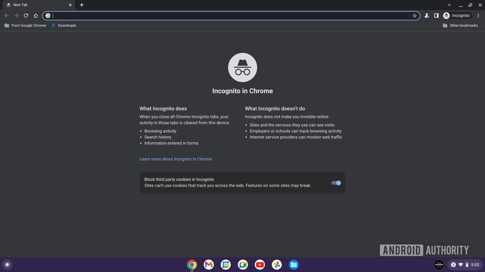 incognito mode chromebook