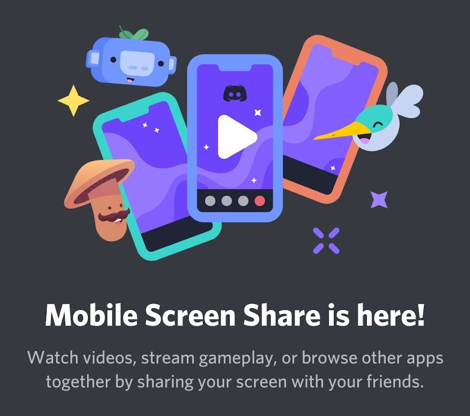 mobile screen share discord banner