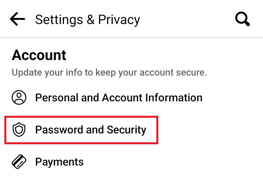 password security Facebook