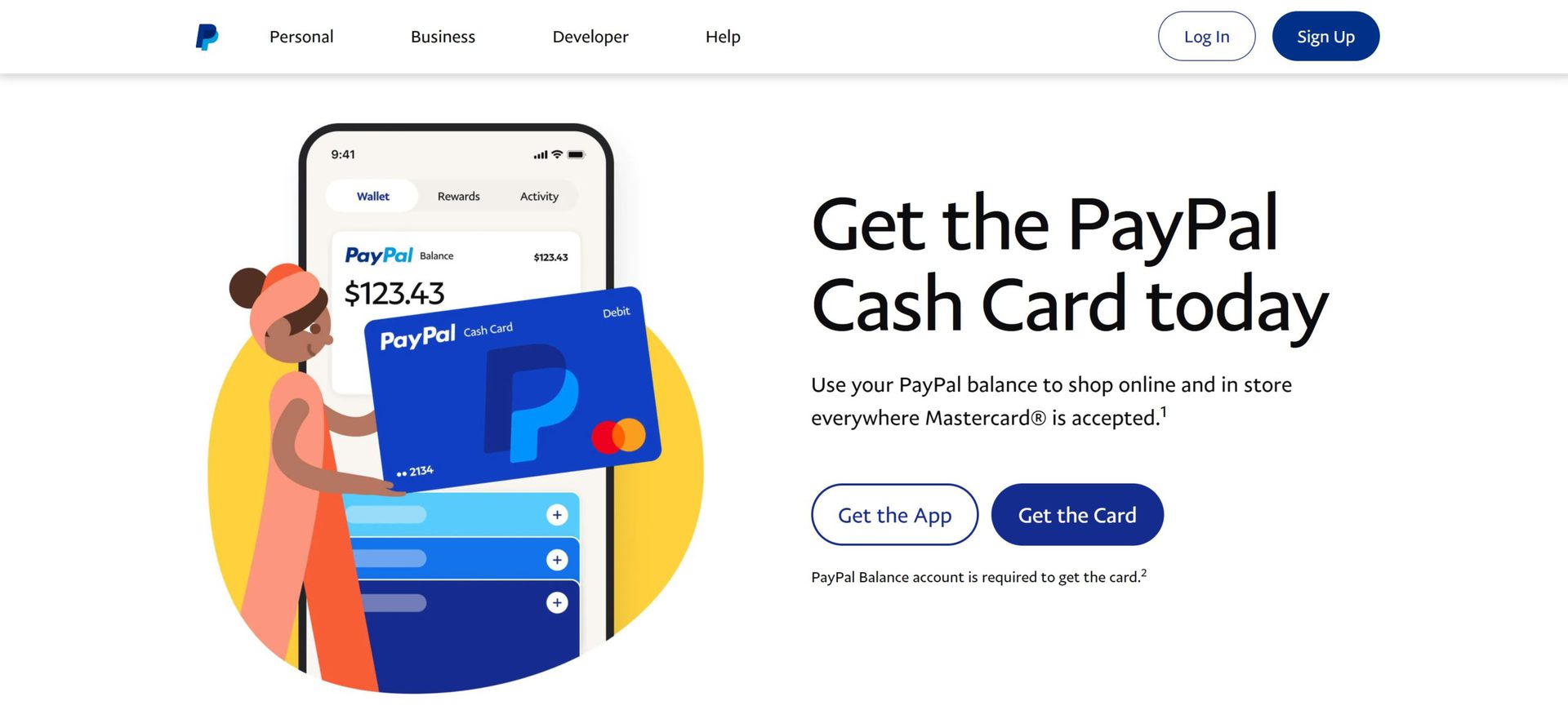 paypal cash debit card