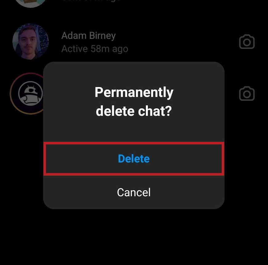 permanently delete chat
