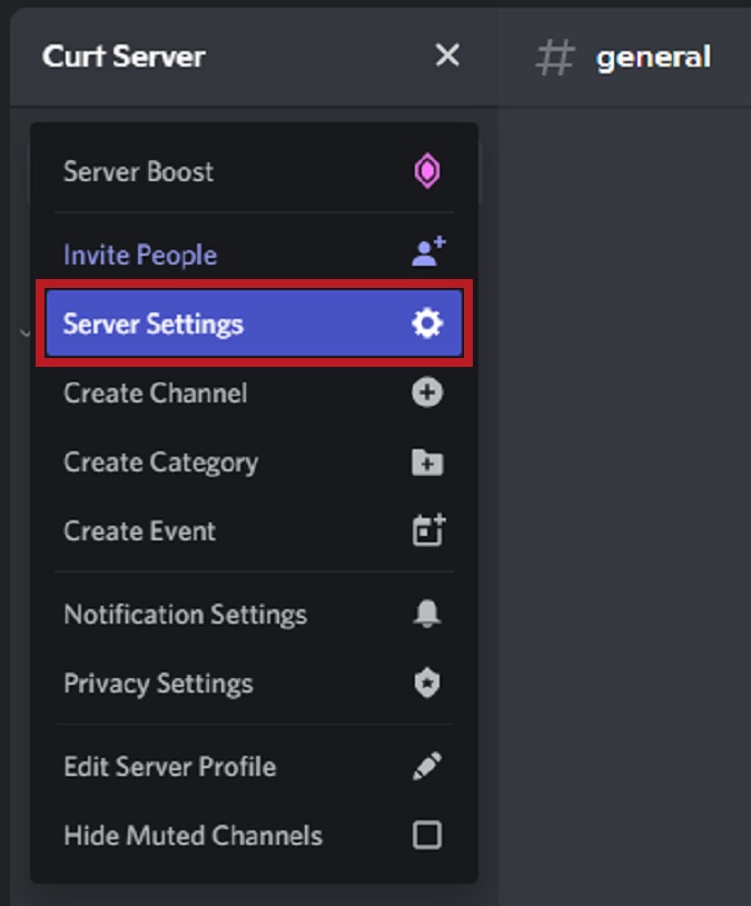 server settings location discord