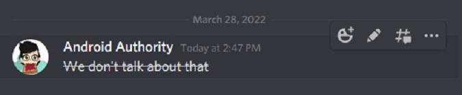 strikethrough text on discord sent