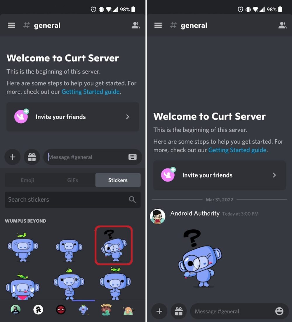 How to add and use stickers on Discord Android Authority