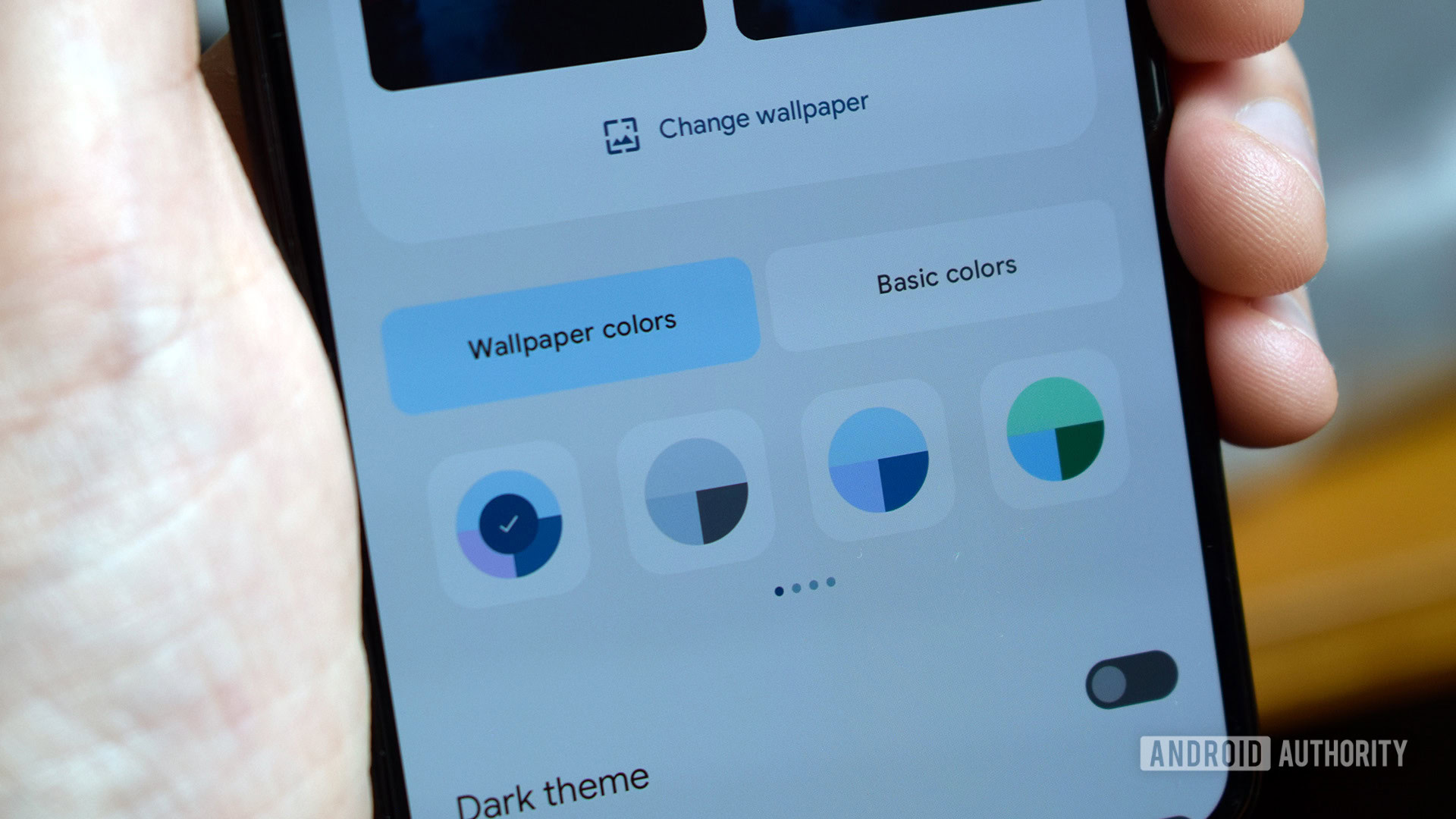 Android 13 Wallpaper Color options